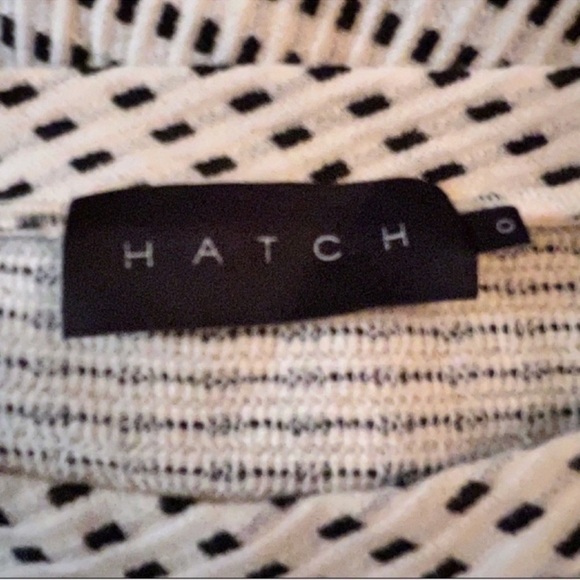 Hatch The Dash Knit Flounce Hem Dress SZ 0 Off White & black - Picture 12 of 13